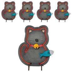 minhwashop MDF 霓虹燈相框製作 貓咪 UDPWD1098, 5套, 混合色