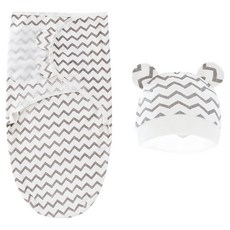 스타빈 유아용 입체귀 벨크로 속싸개 + 모자 세트 One size