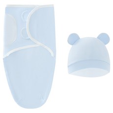 Starbean 嬰幼兒用立體耳朵魔鬼氈包巾 + 帽子套組 One size