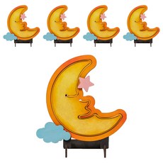 minhwashop MDF 霓虹燈相框製作 月亮 UDPWD109B, 5套, 混合色