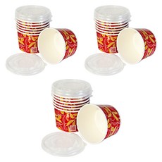 免洗紙湯杯 附蓋 款式隨機, 7個, 3組