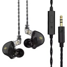 QKZ 動圈驅動 Hi-Fi 可分離式耳機, 黑色, QKZ-ZXT