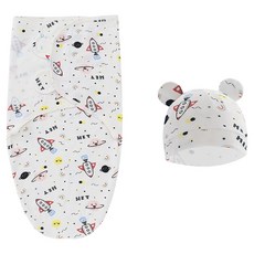 Starbean 嬰幼兒用立體耳朵魔鬼氈包巾 + 帽子套組 One size