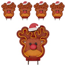 민화샵 MDF 네온사인 액자 만들기 루돌프 UDPWD1096, 혼합색상, 5세트