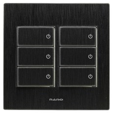 Art2 Nano Electric SIMPLE 6孔開關 室內裝潢壓克力配線裝置 全黑, 1個