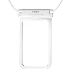 araree 一觸式鎖定智慧型手機防水殼, 白色, 1個