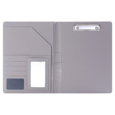 Toppia辦公用計算機簽核板文件夾, 1個, 皮革灰色