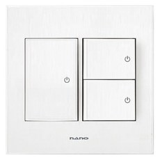 Art2 Nano電器 SIMPLE 3孔開關室內裝飾壓克力配線器 白色, 1個