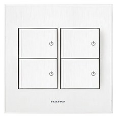 Art2 Nano Electric SIMPLE 中4孔開關 室內裝潢壓克力配線裝置 白色, 1個