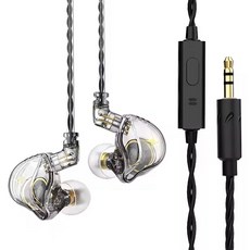 QKZ 動圈驅動Hi-Fi分離式耳機, 透明, QKZ-ZXT