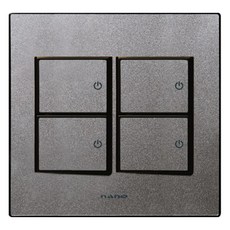 Art2 奈米電氣 SIMPLE 中4開關 室內設計 壓克力 配線裝置 珍珠灰, 1個
