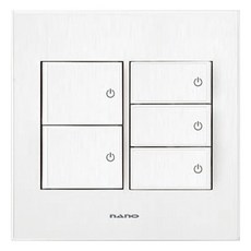 nano Art2 奈米電氣 SIMPLE 中型5開關 室內設計壓克力配線裝置 白色, 1個