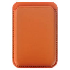 SINJIMORU 磁力強化Magsafe M Bika皮革卡片錢包保護殼, 橘色, 1個