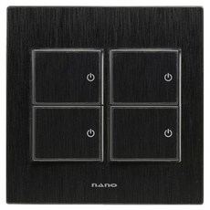 ART2 NANO電工 SIMPLE 中4開關室內設計壓克力配線裝置 全黑, 1個
