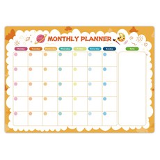 Luneta 貼紙式磁性白板, 月計畫表 橘色