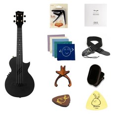 enya Nova U 烏克麗麗 黑色 + 附拾音器 新手入門套組, 1套, Concert型