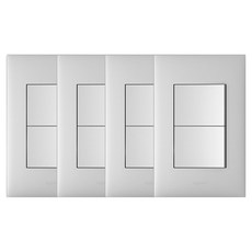 Legrand 羅格朗 Apella Simple 2開關 銀色, 4個