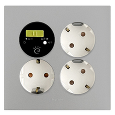 Legrand 羅格朗 Apella Simple 3孔待機電力自動斷電插座 銀色, 1個