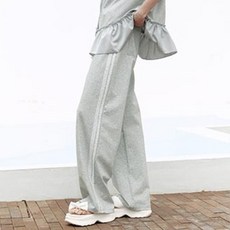 DEW E DEW E 女性蕾絲飾邊休閒長褲