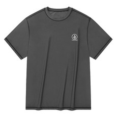 볼컴 남성용 베이직 래시가드 티셔츠 VA252RG102, Charcoal