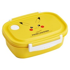 Skater 寶可夢皮卡丘頂級耐高溫抗菌大容量雙扣便當盒 日本製 430ml, 黃色, 1個