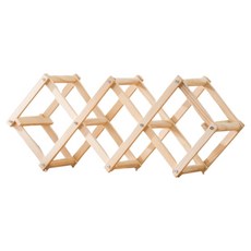 ALLFARAZONE 安全可折疊免安裝原木酒架 5入 450 x 120 x 165 mm, 1個, 單一顏色