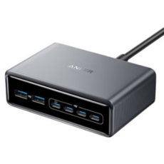 ANKER GaN 6孔桌面充電器 USB-C/USB-A 200W, 1個, A2683