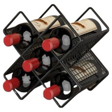 Allparazone 漂亮安全的紅酒架 255 x 170 x 255 mm, 黑色, 1個