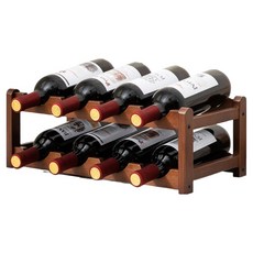 Allfarazone 精美現代風8瓶裝酒架 430 x 235 x 150 mm, 棕色, 1個