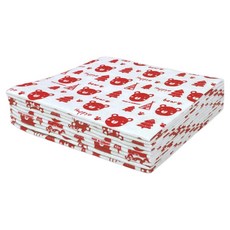 Olivejoy 嫘縈不織布餐墊兩用小熊圖案抹布, 紅色, 10個