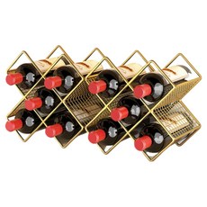 Olparazone 精美安全紅酒架 255 x 170 x 255 mm, 金色, 2個