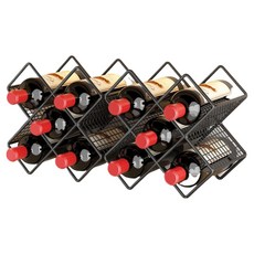 Olparazone 精美安全紅酒架 255 x 170 x 255 mm, 黑色, 2個