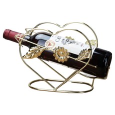Olparazone 精美簡易紅酒架 300 x 100 x 175 mm, 1個, 愛心金色