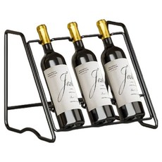 Olparazone 可愛3瓶裝紅酒架 310 x 240 x 240 mm, 黑色, 1個