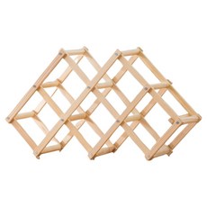 Olparazone 安全可折疊免安裝原木紅酒架 6入 450 x 120 x 235 mm, 1個, 單一顏色