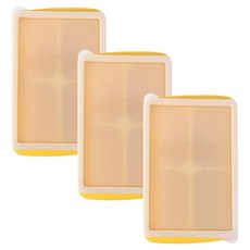 Bebelock 4格冰塊盒, 600ml, 3個, 芥末黃