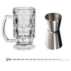 리브리카 하이볼잔 400ml + 지거 15ml / 30ml + 머들러 세트, 1세트