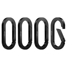 elago 扁平登山扣, 黑色, 4個