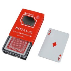 로얄 PVC 플라스틱 트럼프 카드, 레드, 1개