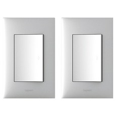 Legrand 羅格朗 Apella Simple 3路1開關 銀色, 2個