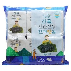 에코맘의산골이유식 인산선생 한끼맛김 12p, 김, 48g, 1개