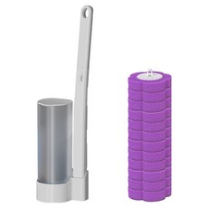 Airoc 馬桶刷 + 薰衣草味補充刷頭 12入組, 1套, 白色(刷子)