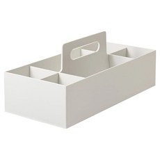 MUJI 無印良品 PP手提收納盒 寬 白灰色 32 x 15 x 8cm, 1個