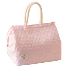 큐히트 휴대용 보온보냉 도시락 가방, 핑크, 1개