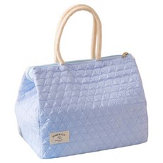 큐히트 휴대용 보온보냉 도시락 가방, 블루, 1개