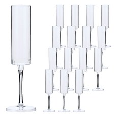 現代塑膠香檳杯, 16個, 195ml