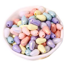 Mungudam 串珠製作 冰淇淋果凍珠 夏日串珠包 12顆水滴 8 x 12 mm 套組, 1套, 隨機出貨