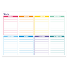 Hataesmall 方便記憶的每日冰箱白板 D型計畫表