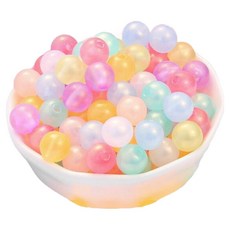 Mungudam DIY串珠 冰淇淋果凍珠 夏季串珠包 04 果凍球 10mm 套組, 1套, 隨機出貨