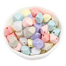 Mungudam 串珠製作 冰淇淋果凍珠 夏季串珠包 13 鵝卵石 13mm 套組, 1套, 隨機出貨